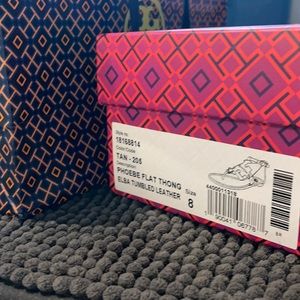 TORY BUCH PHOEBE TAN SANDAL SIZE 8